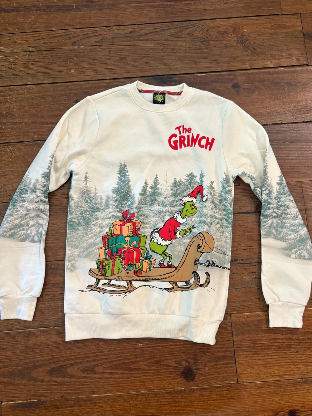 The Grinch White Graphic Crewneck Sweatshirt - Holiday Pullover
